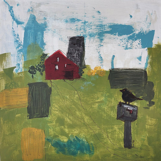 You've Got Mail – Mixed Media Wall Art | Wood Panel Base