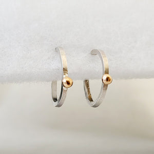 Classic Simplicity in Sterling with Bronze - Post Earrings