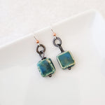Color Blocks in Teal - Earrings