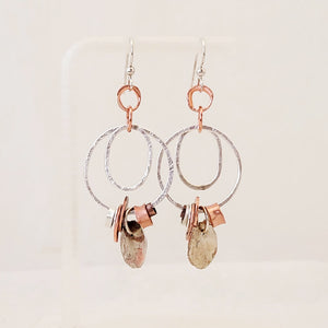 Freestyle Mix with Double Silver Hoops - Earrings