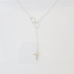 Sterling silver infinity and cross necklace
