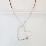 Heart with cross necklace
