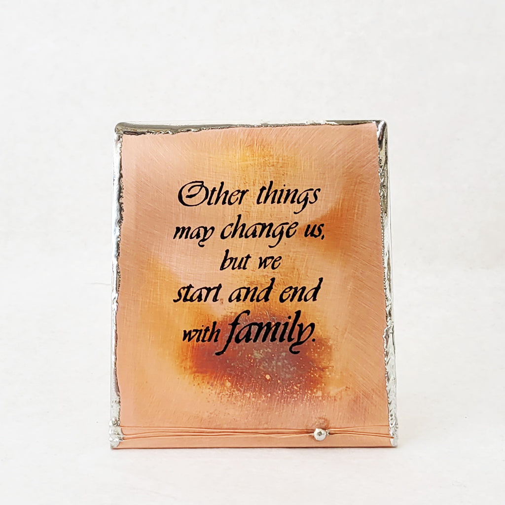 Family Love Saying on Copper Mini Message