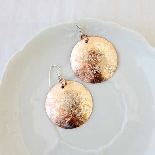 Nature's Layers in Large Circle - Earrings