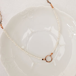 Patina and Pearls in Classic Petite - Necklace