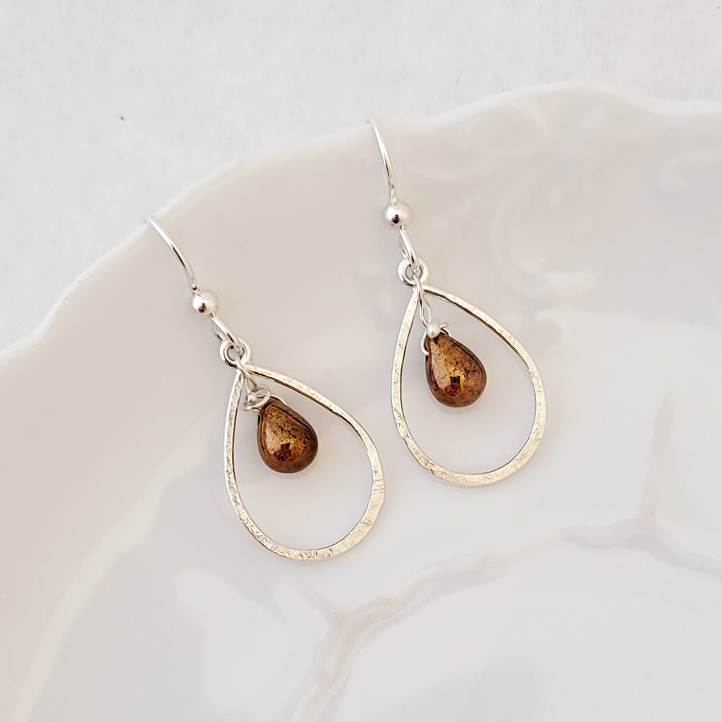 Sweet Drops in Copper Lustre - Earrings